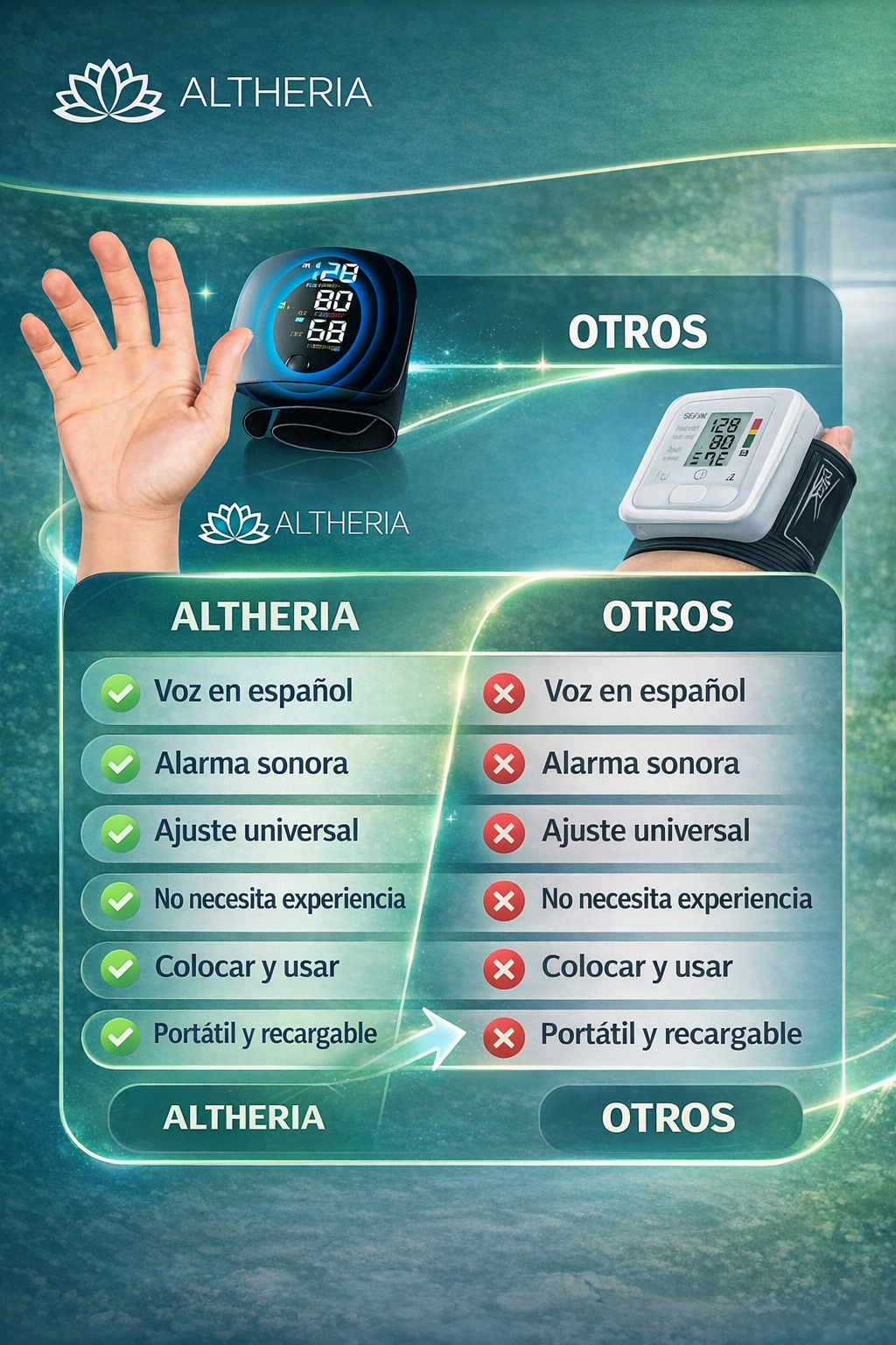 Medidor Tensión Arterial  de muñeca Con VOZ ESPAÑOL